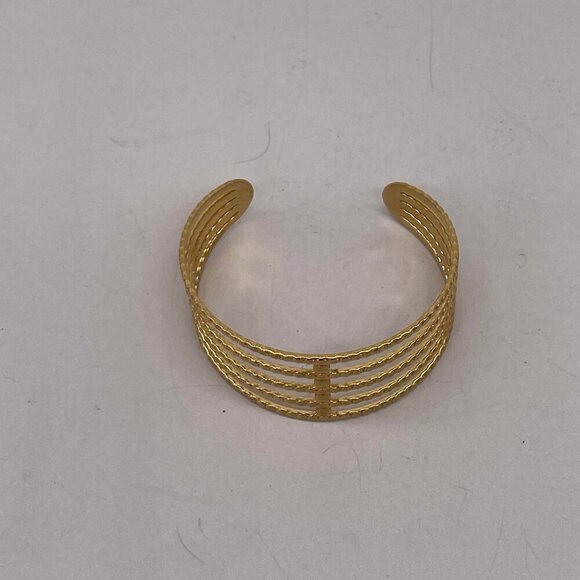 Openwork Cuff Bangle Bracelet Gold Tone Preppy Casual Going Out Evening - Picture 3 of 8